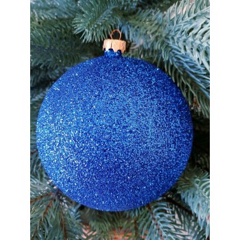 Новогодний шар "Блестки" Ø130мм синий